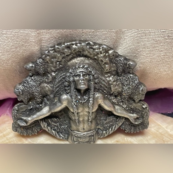 RARE!! VINTAGE BELT BUCKLE SISKIYOU AARYO & BUCKLE CO PEWTER METAL. - Picture 6 of 7